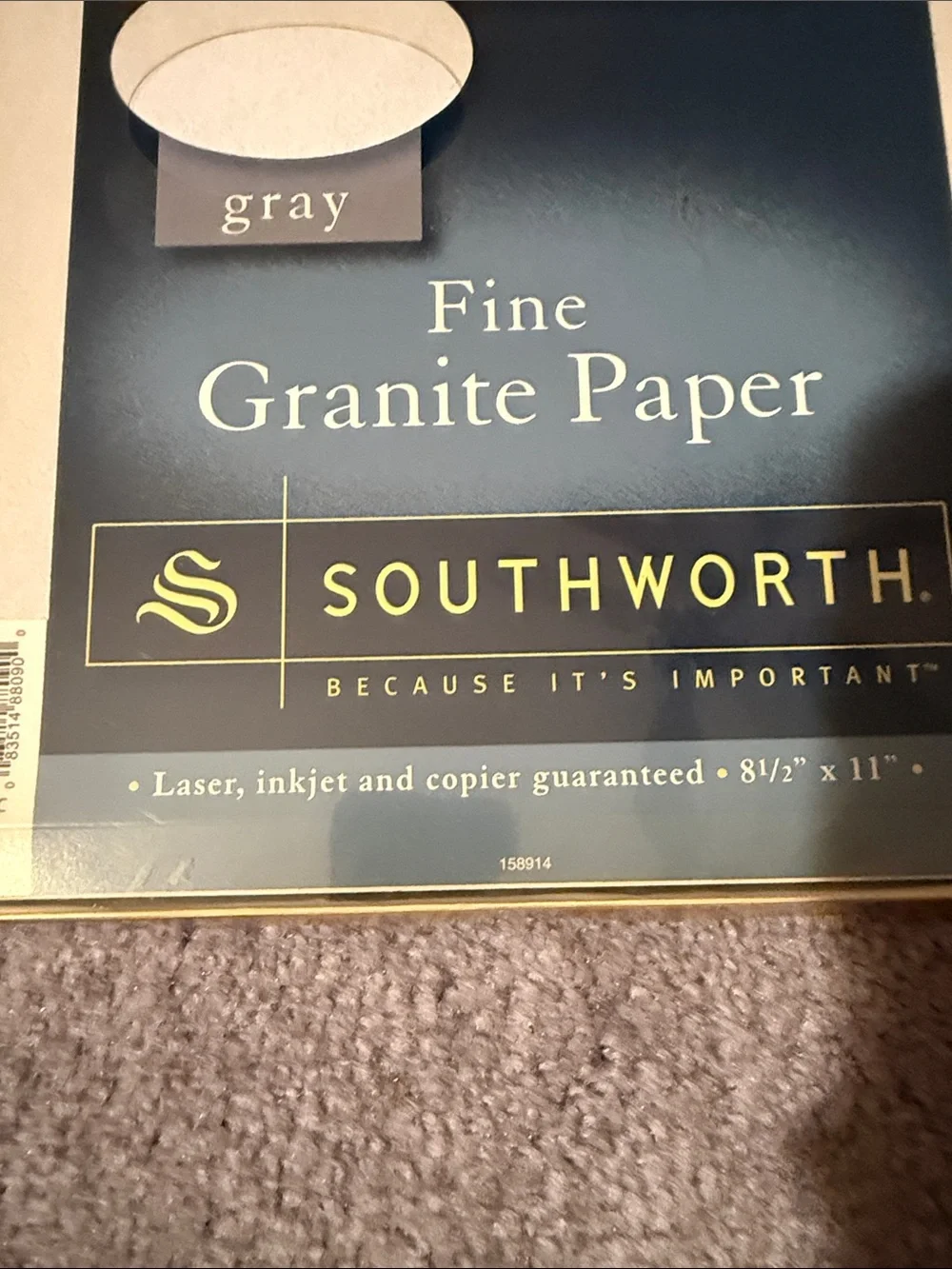 Fine Granite Paper 8.5” x 11” by Southworth